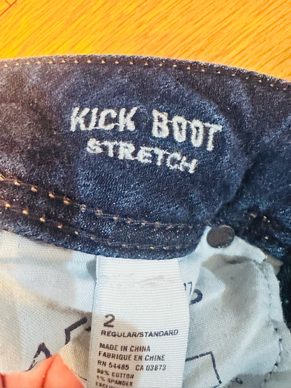 American Eagle Women's Dark Wash Kick Boot Stretch Jeans size 2 07/13 - Picture 4 of 8